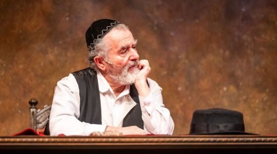 An actor in costume as Shylock
