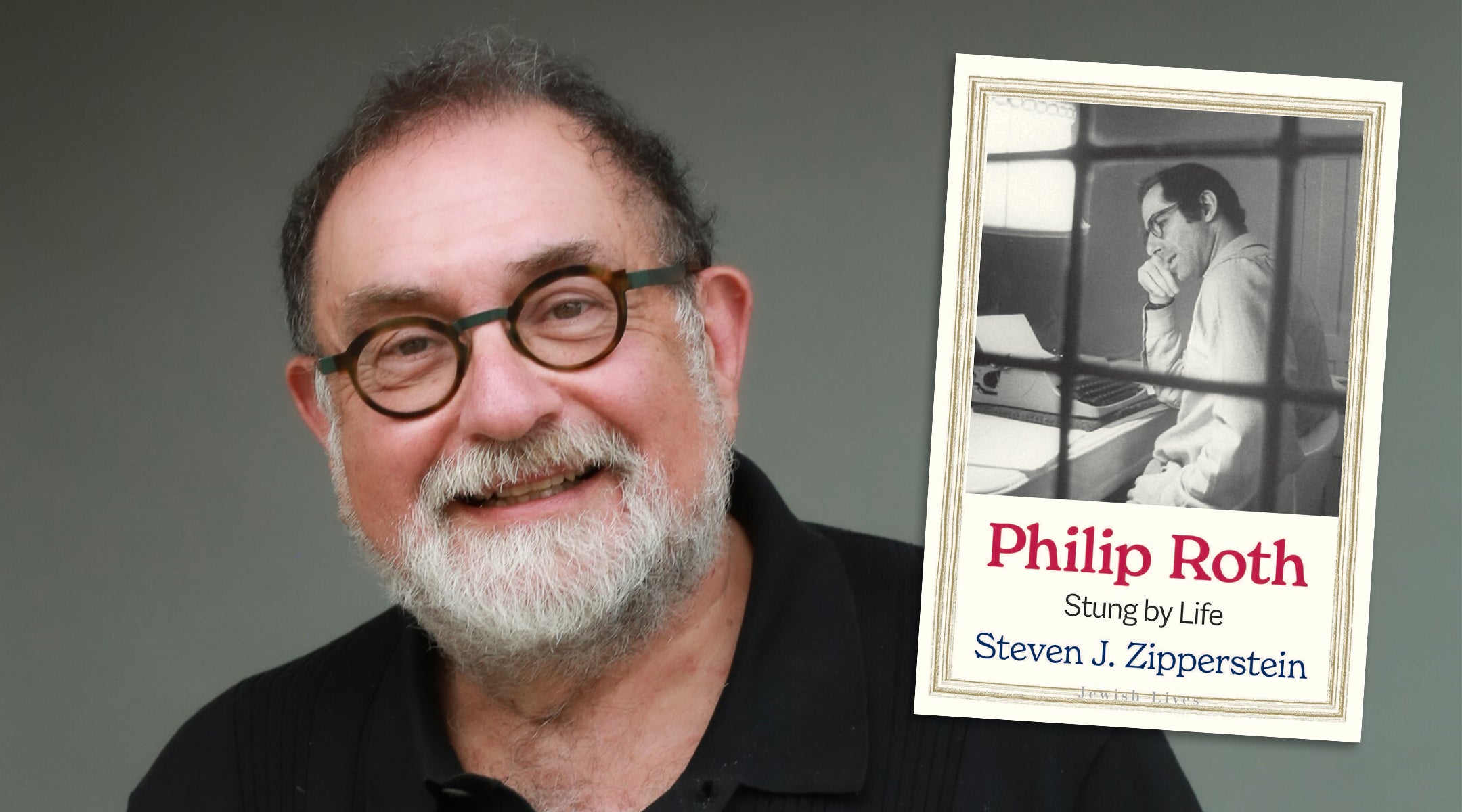 An author and the cover of his new book
